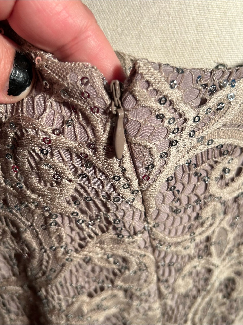 R & M RICHARDS One-Shoulder Lace Jumpsuit - Picture 4 of 13